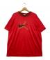NIKE（ナイキ）の古着「90s スウッシュ刺繍カットソー」｜レッド