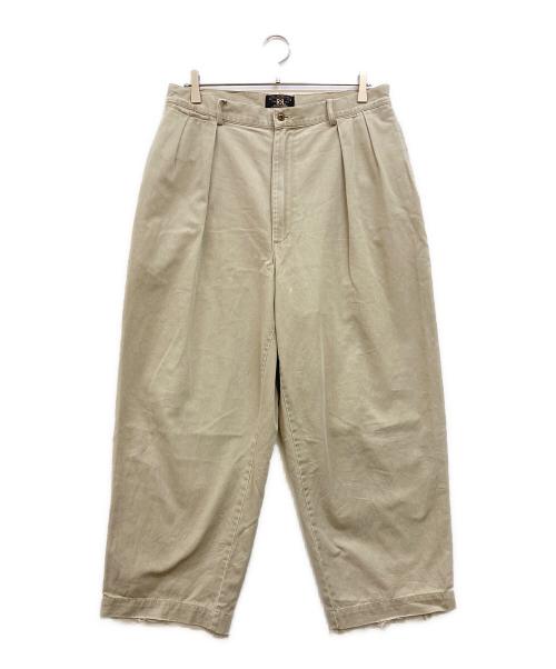 RRL（ダブルアールエル）RRL (ダブルアールエル) 90s タックチノパンツ 三ツ星タグ ベージュ サイズ:下記参照の古着・服飾アイテム
