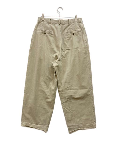 RRL（ダブルアールエル）RRL (ダブルアールエル) 90s タックチノパンツ 三ツ星タグ ベージュ サイズ:下記参照の古着・服飾アイテム