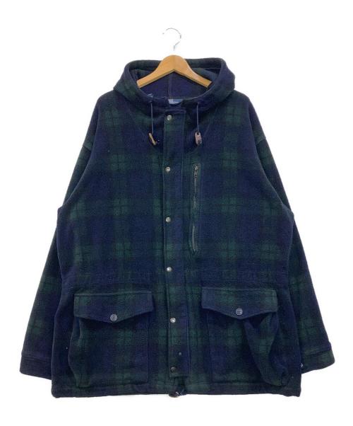 POLO RALPH LAUREN（ポロ・ラルフローレン）POLO RALPH LAUREN (ポロ・ラルフローレン) フリースブラックウォッチパーカー グリーン サイズ:Ｌの古着・服飾アイテム