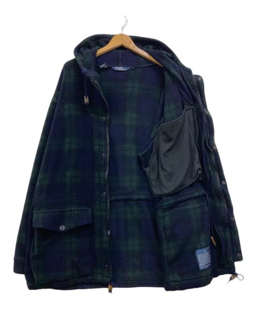 POLO RALPH LAUREN（ポロ・ラルフローレン）POLO RALPH LAUREN (ポロ・ラルフローレン) フリースブラックウォッチパーカー グリーン サイズ:Ｌの古着・服飾アイテム