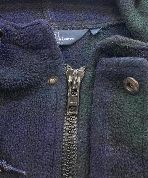 POLO RALPH LAUREN（ポロ・ラルフローレン）POLO RALPH LAUREN (ポロ・ラルフローレン) フリースブラックウォッチパーカー グリーン サイズ:Ｌの古着・服飾アイテム