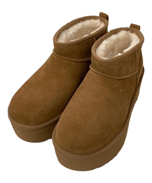 UGG（アグ）UGG (アグ) Classic Ultra Mini Platform  ブラウン サイズ:24㎝の古着・服飾アイテム