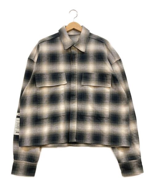 B1ARCHIVE（ビーワンアーカイブ）B1ARCHIVE (ビーワンアーカイブ) オンブレチェックシャツ ブラック×グレー サイズ:Lの古着・服飾アイテム