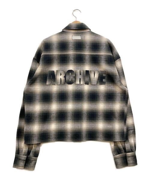 B1ARCHIVE（ビーワンアーカイブ）B1ARCHIVE (ビーワンアーカイブ) オンブレチェックシャツ ブラック×グレー サイズ:Lの古着・服飾アイテム