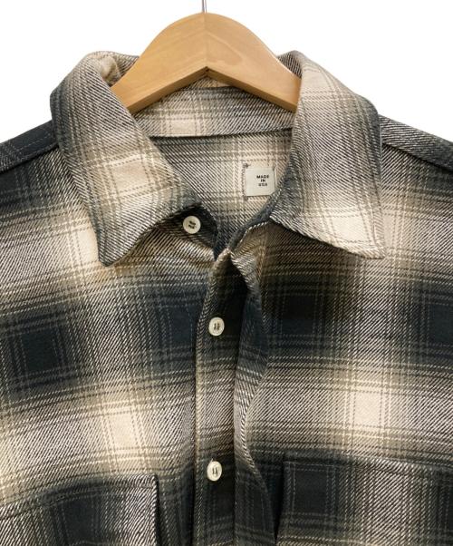 B1ARCHIVE（ビーワンアーカイブ）B1ARCHIVE (ビーワンアーカイブ) オンブレチェックシャツ ブラック×グレー サイズ:Lの古着・服飾アイテム