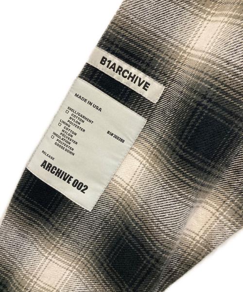 B1ARCHIVE（ビーワンアーカイブ）B1ARCHIVE (ビーワンアーカイブ) オンブレチェックシャツ ブラック×グレー サイズ:Lの古着・服飾アイテム