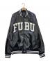 FUBU（フブ）の古着「PYTHON ECO LEATHER VARSITY JACKET」｜ブラック