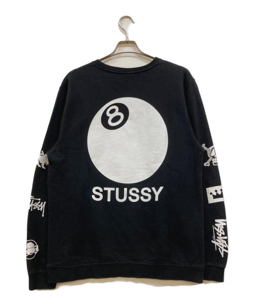 stussy（ステューシー）stussy (ステューシー) プリントスウェット ブラック サイズ:XLの古着・服飾アイテム