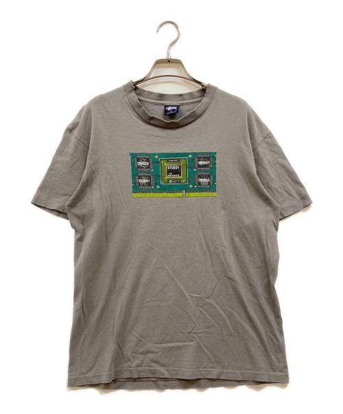 OLD STUSSY（オールドステューシー）OLD STUSSY (オールドステューシー) 90's マルチロゴプリントTシャツ グレー サイズ:Ｍの古着・服飾アイテム