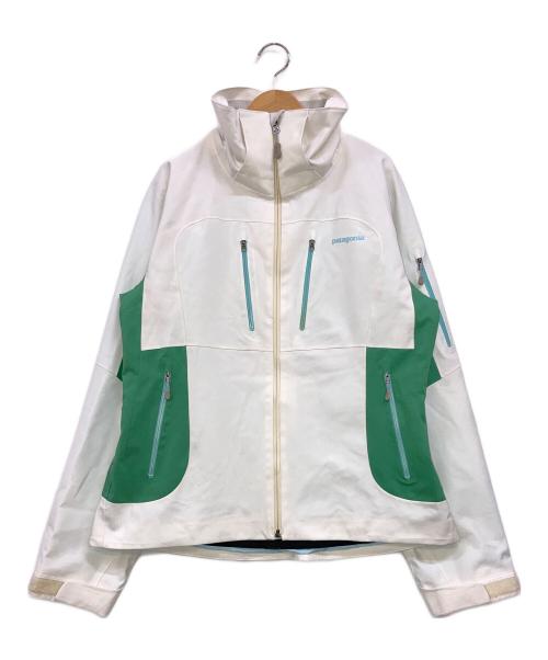 Patagonia（パタゴニア）Patagonia (パタゴニア) Powder Bowl Jacket ホワイト×グリーン サイズ:Lの古着・服飾アイテム