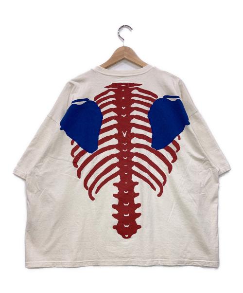 KAPITAL（キャピタル）KAPITAL (キャピタル) ボーンプリント 天竺 2TONE BIGポケTシャツ トリコロールカラー サイズ:下記参照の古着・服飾アイテム