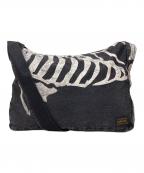 KAPITALキャピタル）の古着「KOUNTRY Bone Book bag ボーンショルダーバッグ」｜ブラック