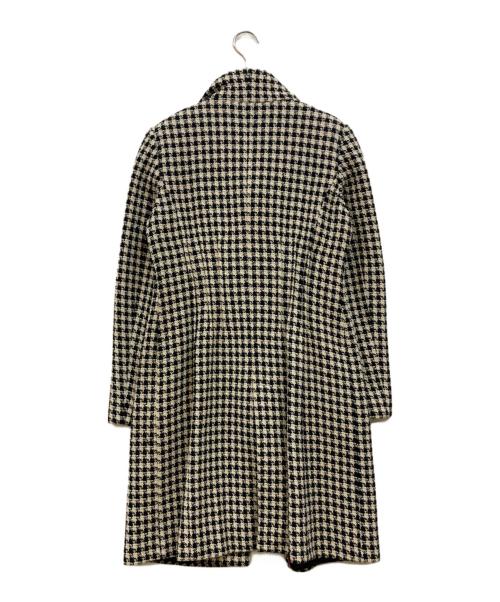 BLACK LABEL Paul Smith（ポール・スミス ブラックレーベル）BLACK LABEL Paul Smith (ポール・スミス ブラックレーベル) チェックコート ホワイト×ブラック サイズ:42の古着・服飾アイテム