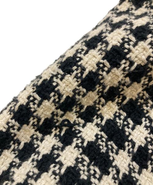 BLACK LABEL Paul Smith（ポール・スミス ブラックレーベル）BLACK LABEL Paul Smith (ポール・スミス ブラックレーベル) チェックコート ホワイト×ブラック サイズ:42の古着・服飾アイテム