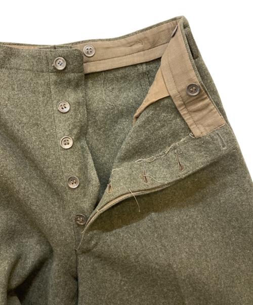 German Army（ドイツ軍）German Army (ドイツ軍) 40s サスペンターウールパンツ グリーン サイズ:下記参照の古着・服飾アイテム