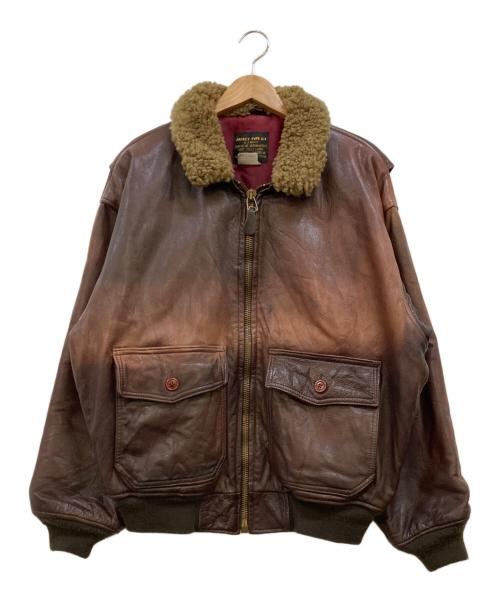 AVIREX（アヴィレックス）AVIREX (アヴィレックス) G-1 レザージャケット ブラウン サイズ:Lの古着・服飾アイテム