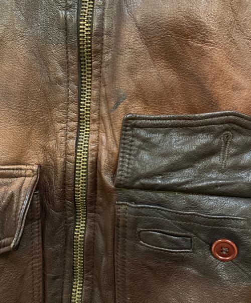 AVIREX（アヴィレックス）AVIREX (アヴィレックス) G-1 レザージャケット ブラウン サイズ:Lの古着・服飾アイテム