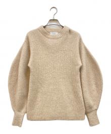 CLANE（クラネ）の古着「ラウンドスリーブモヘアニットトップス」｜ベージュ