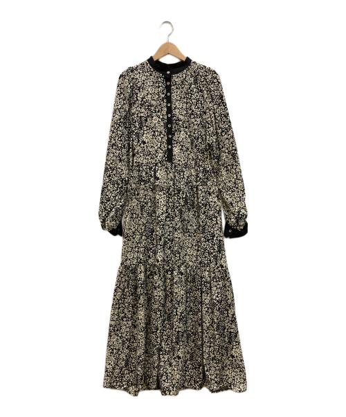 Adam et Rope（アダム エ ロペ）Adam et Rope (アダム エ ロペ) パフスリーブプリントワンピース ベージュ サイズ:Ｆの古着・服飾アイテム