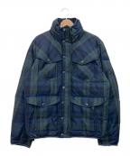 DIESELディーゼル）の古着「チェックダウンブルゾン」｜グリーン×ネイビー