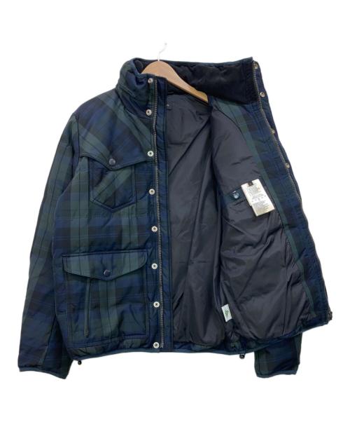 DIESEL（ディーゼル）DIESEL (ディーゼル) チェックダウンブルゾン グリーン×ネイビー サイズ:Lの古着・服飾アイテム