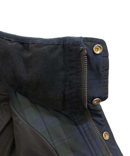 DIESEL（ディーゼル）DIESEL (ディーゼル) チェックダウンブルゾン グリーン×ネイビー サイズ:Lの古着・服飾アイテム