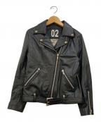VaLLetヴァレット）の古着「レザーダブルライダースジャケット」｜ブラック