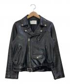 beautiful peopleビューティフルピープル）の古着「シープスキンダブルライダースジャケット」｜ブラック
