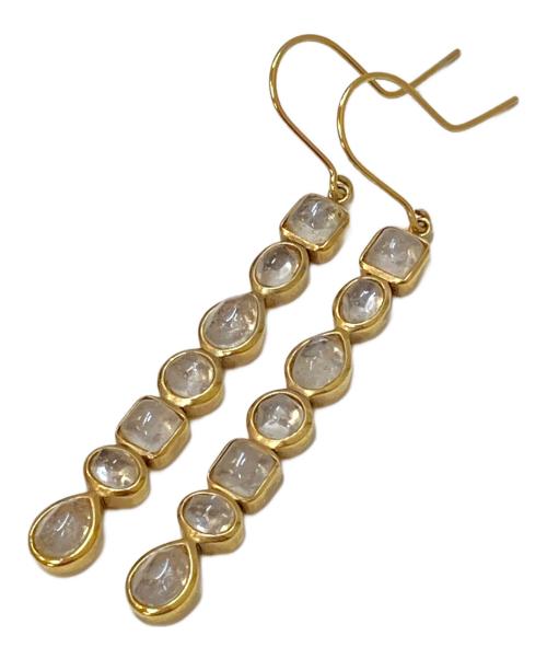 GOOSSENS Paris（グーセンスパリ）GOOSSENS Paris (グーセンスパリ) 7連ストーンピアス ゴールドの古着・服飾アイテム