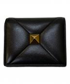 VALENTINO GARAVANIヴァレンティノ・ガラヴァーニ）の古着「ローマンスタッズ2つ折財布」｜ブラック