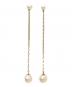 les bon bon (ル ボンボン) パール付ロングピアス ゴールド：5000円