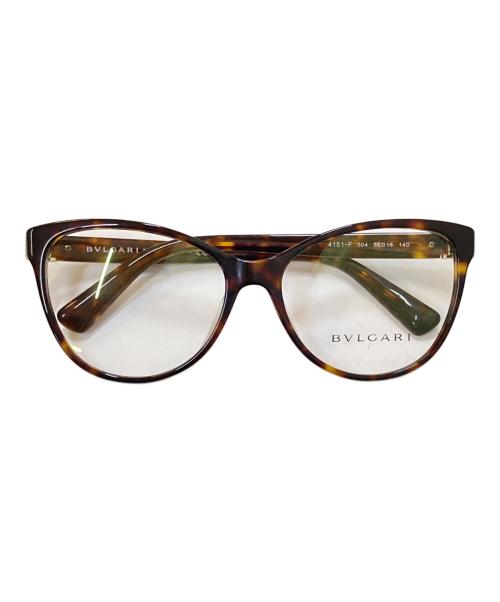 BVLGARI（ブルガリ）BVLGARI (ブルガリ) 伊達眼鏡 眼鏡フレーム ブラウン サイズ:56□16 140の古着・服飾アイテム
