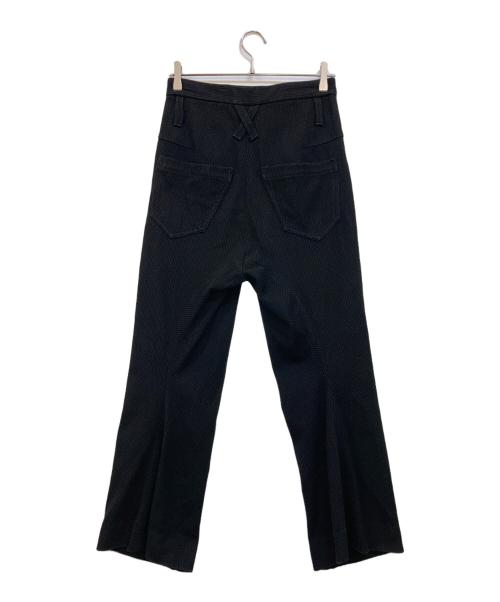 KOZABURO（コウザブロウ）KOZABURO (コウザブロウ) 3D SHAPED TROUSERS - SASHIKO 刺し子シェープドトラウザーズパンツ ブラックの古着・服飾アイテム