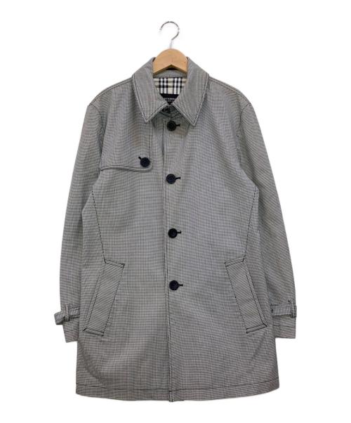 BURBERRY BLACK LABEL（バーバリーブラックレーベル）BURBERRY BLACK LABEL (バーバリーブラックレーベル) 裏地ノバチェックステンカラーコート アイボリー×ブラック サイズ:Mの古着・服飾アイテム