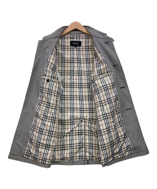 BURBERRY BLACK LABEL（バーバリーブラックレーベル）BURBERRY BLACK LABEL (バーバリーブラックレーベル) 裏地ノバチェックステンカラーコート アイボリー×ブラック サイズ:Mの古着・服飾アイテム