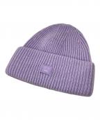 Acne studiosアクネ ストゥディオス）の古着「スモールFaceロゴビーニー」｜パープル