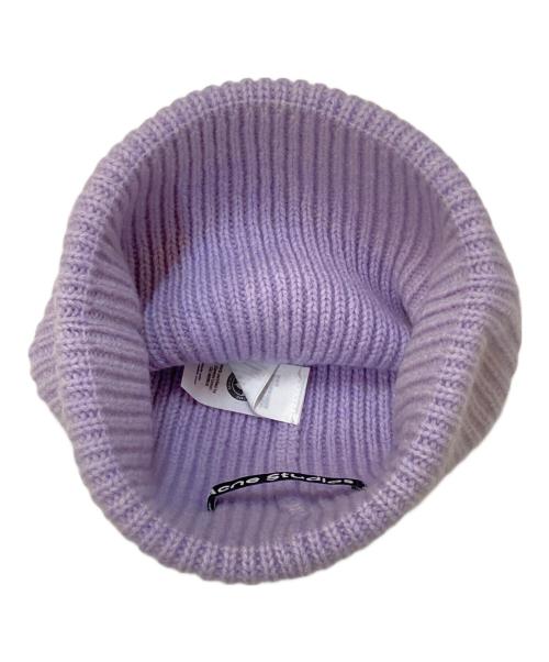 Acne studios（アクネ ストゥディオス）Acne studios (アクネ ストゥディオス) スモールFaceロゴビーニー パープルの古着・服飾アイテム