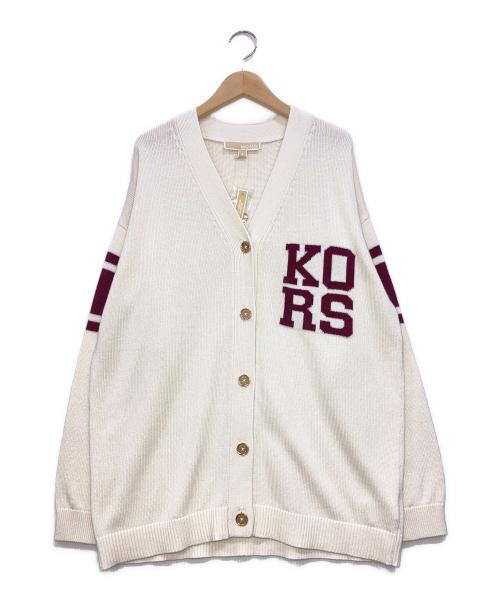 MICHAEL MICHAEL KORS（マイケル マイケルコース）MICHAEL MICHAEL KORS (マイケル マイケルコース) カレッジエイト カーディガン ベージュ サイズ:Mの古着・服飾アイテム