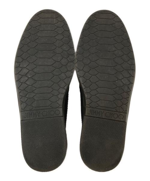 JIMMY CHOO（ジミーチュウ）JIMMY CHOO (ジミーチュウ) スウェードスタッズスリッポン ブラック サイズ:42の古着・服飾アイテム
