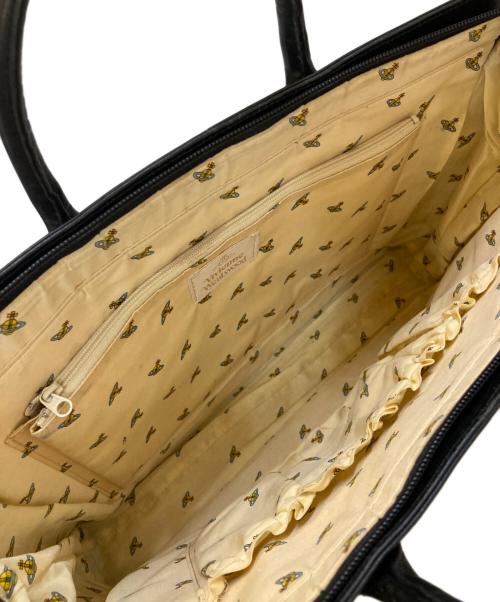 Vivienne Westwood（ヴィヴィアンウエストウッド）Vivienne Westwood (ヴィヴィアンウエストウッド) ゴールドオーブロゴ ブリーフケース ブラックの古着・服飾アイテム