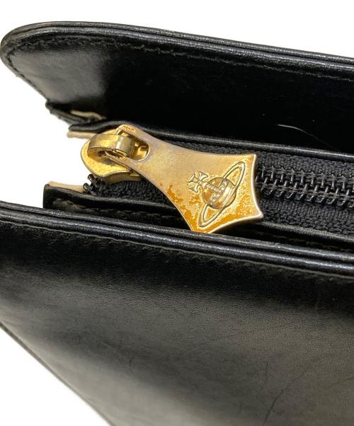 Vivienne Westwood（ヴィヴィアンウエストウッド）Vivienne Westwood (ヴィヴィアンウエストウッド) ゴールドオーブロゴ ブリーフケース ブラックの古着・服飾アイテム
