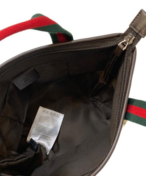 GUCCI（グッチ）GUCCI (グッチ) GGキャンバス  シェリーライン ハンドバッグ ベージュの古着・服飾アイテム