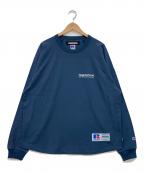 NEIGHBORHOOD×RUSSELL ATHLETICネイバーフッド×ラッセルアスレチック）の古着「ロゴロングスリーブカットソー」｜ネイビー