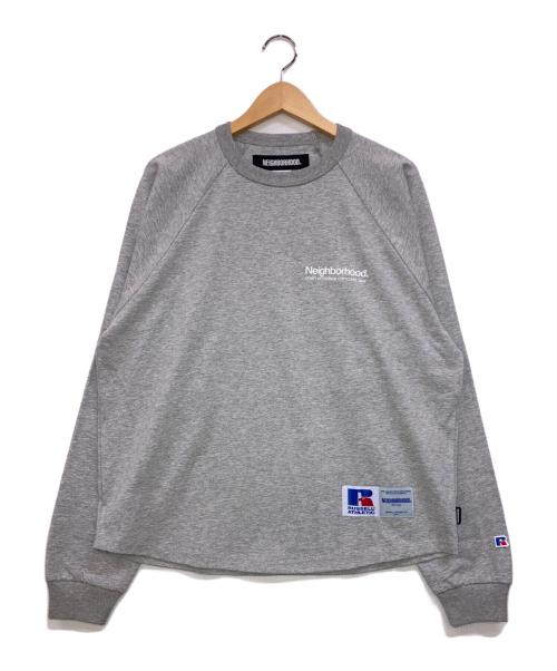 NEIGHBORHOOD（ネイバーフッド）NEIGHBORHOOD (ネイバーフッド) RUSSELL ATHLETIC (ラッセルアスレチック) ロゴロングスリーブカットソー グレー サイズ:Sの古着・服飾アイテム