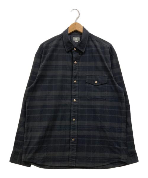 THE NORTH FACE（ザ ノース フェイス）THE NORTH FACE (ザ ノース フェイス) L/S Stretch Flannel Shirt ブラック サイズ:Lの古着・服飾アイテム
