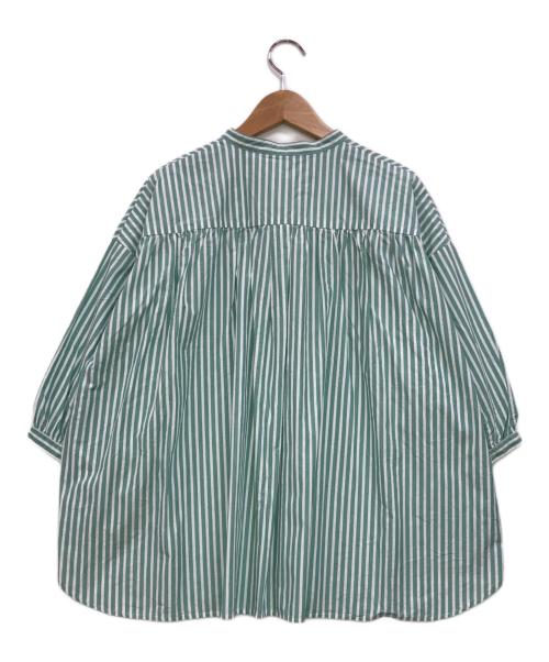 休日と詩（キュウジツトウタ）休日と詩 (キュウジツトウタ) サンデーモーニングブラウス グリーン×ホワイト サイズ:下記参照の古着・服飾アイテム