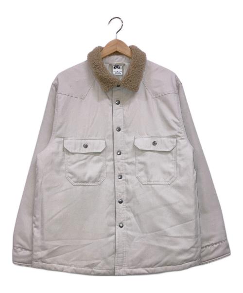 NIKE SB（ナイキエスビー）NIKE SB (ナイキエスビー) ルーズフィット ボア襟ジャケット グレー サイズ:XLの古着・服飾アイテム