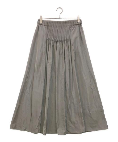icB（アイシービー）icB (アイシービー) 【洗える】 エステルメモリータフタ ロングスカート オリーブ サイズ:6(11)の古着・服飾アイテム