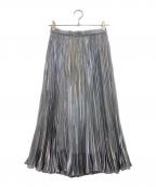 23区ニジュウサンク）の古着「シャイニー プリーツスカート」｜シルバー